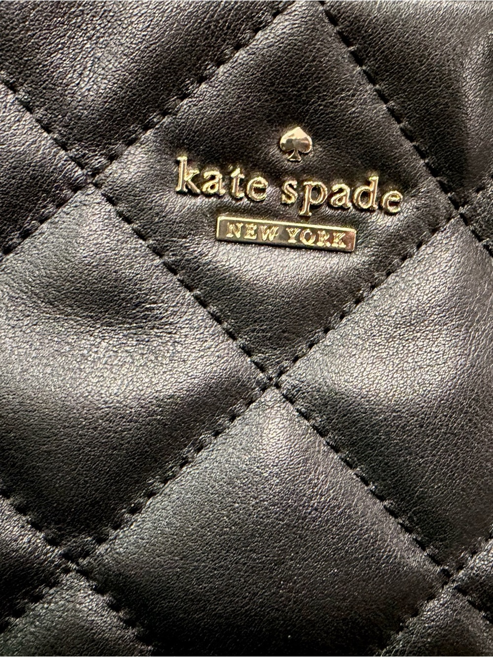 kate spade Black Quilted Crossbody with Gold-Tone Chain Strap - Picture 5 of 9